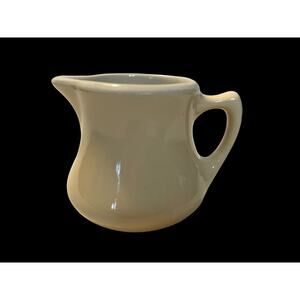 Vintage HALL Ceramic Restaurant Style Heavy Creamer, Ivory, USA